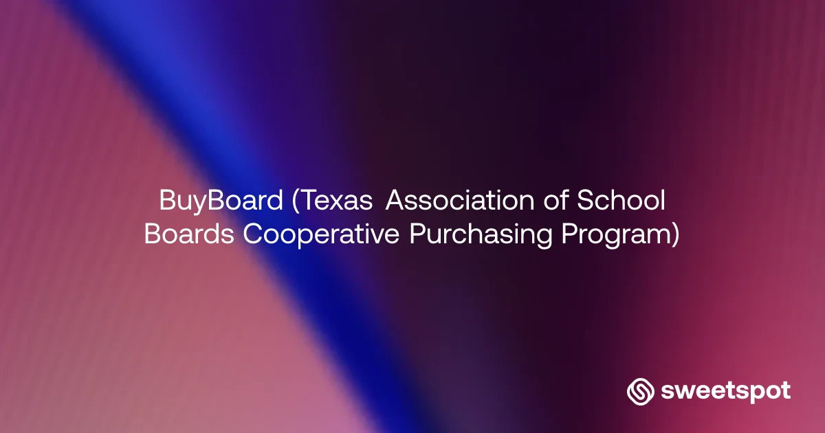 BuyBoard Texas Cooperative Purchasing | Sweetspot